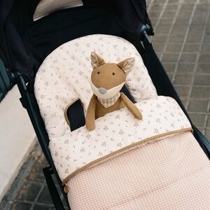 *NEW* Never Used Five of Us Pink Gingham & Floral Stroller Foot Muff